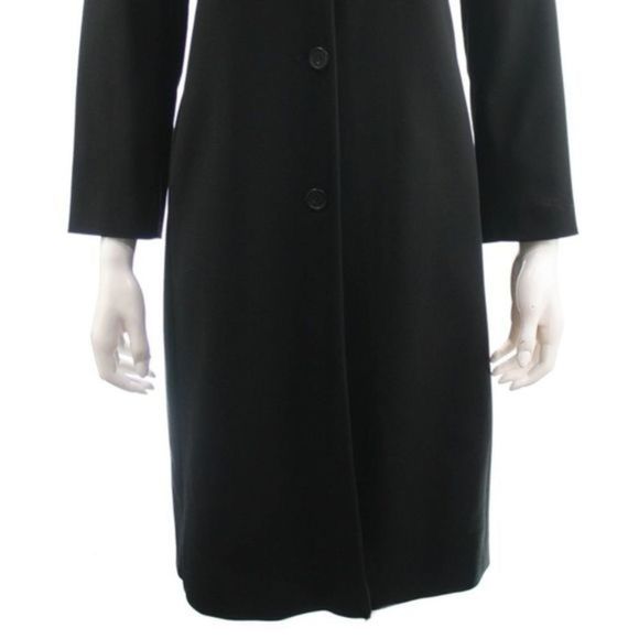 KORS MICHAEL KORS BLACK WOOL BLEND LONG COAT - Picture 3 of 5